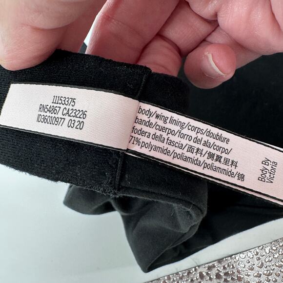 Victoria Secret Body by Victoria Perfect Shape Black Padded Underwire Bra 34DD - Picture 10 of 10